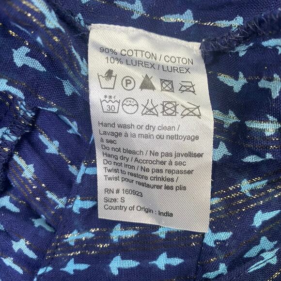 FREE PEOPLE Midnight Dance Maxi Dress Navy Blue Tiered Ruffle Beach Boho Sz S - Picture 9 of 10